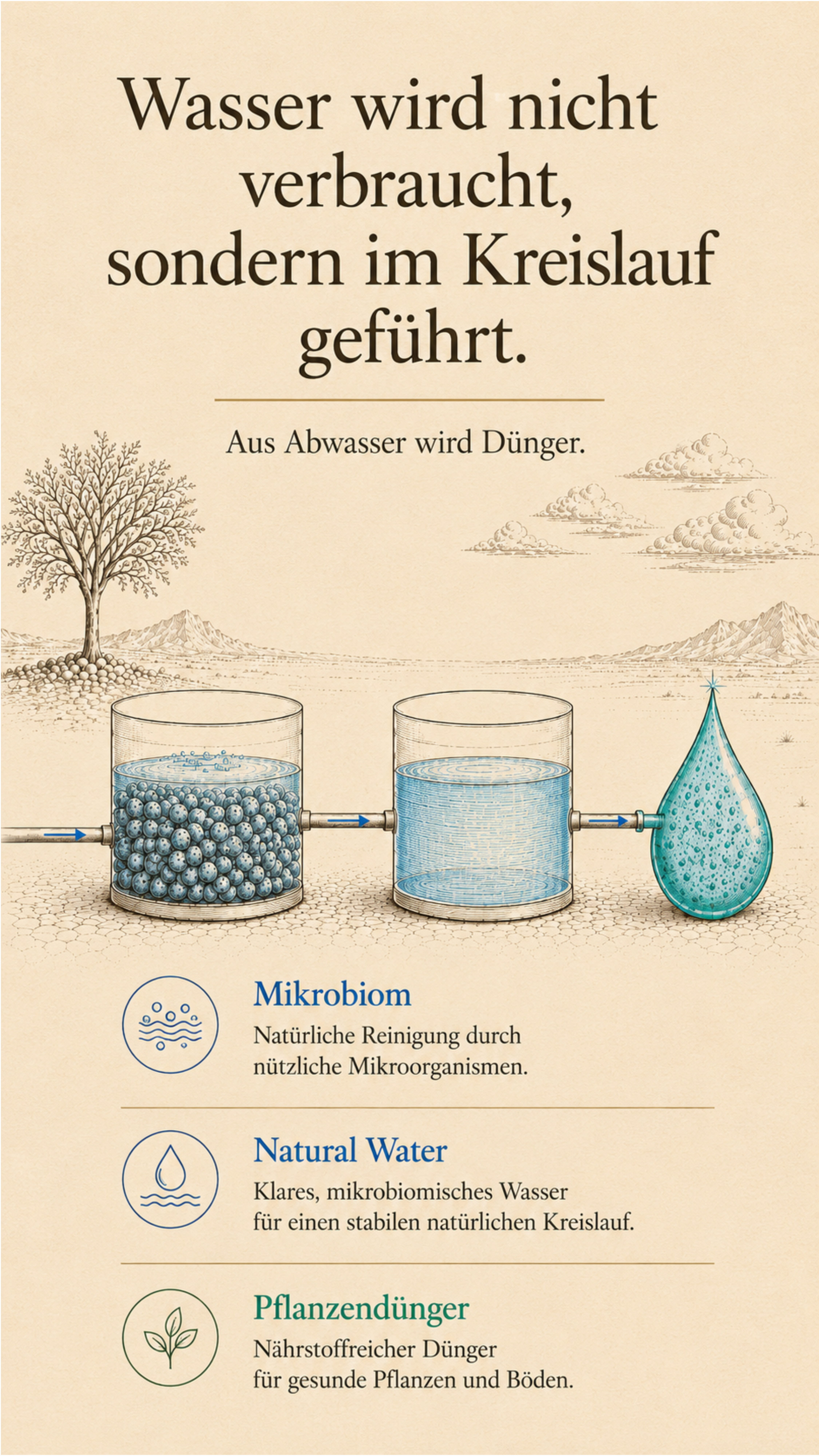 Mikrobiomfiltration, die nährstoffreiches Kreislaufwasser in Pflanzendünger verwandelt