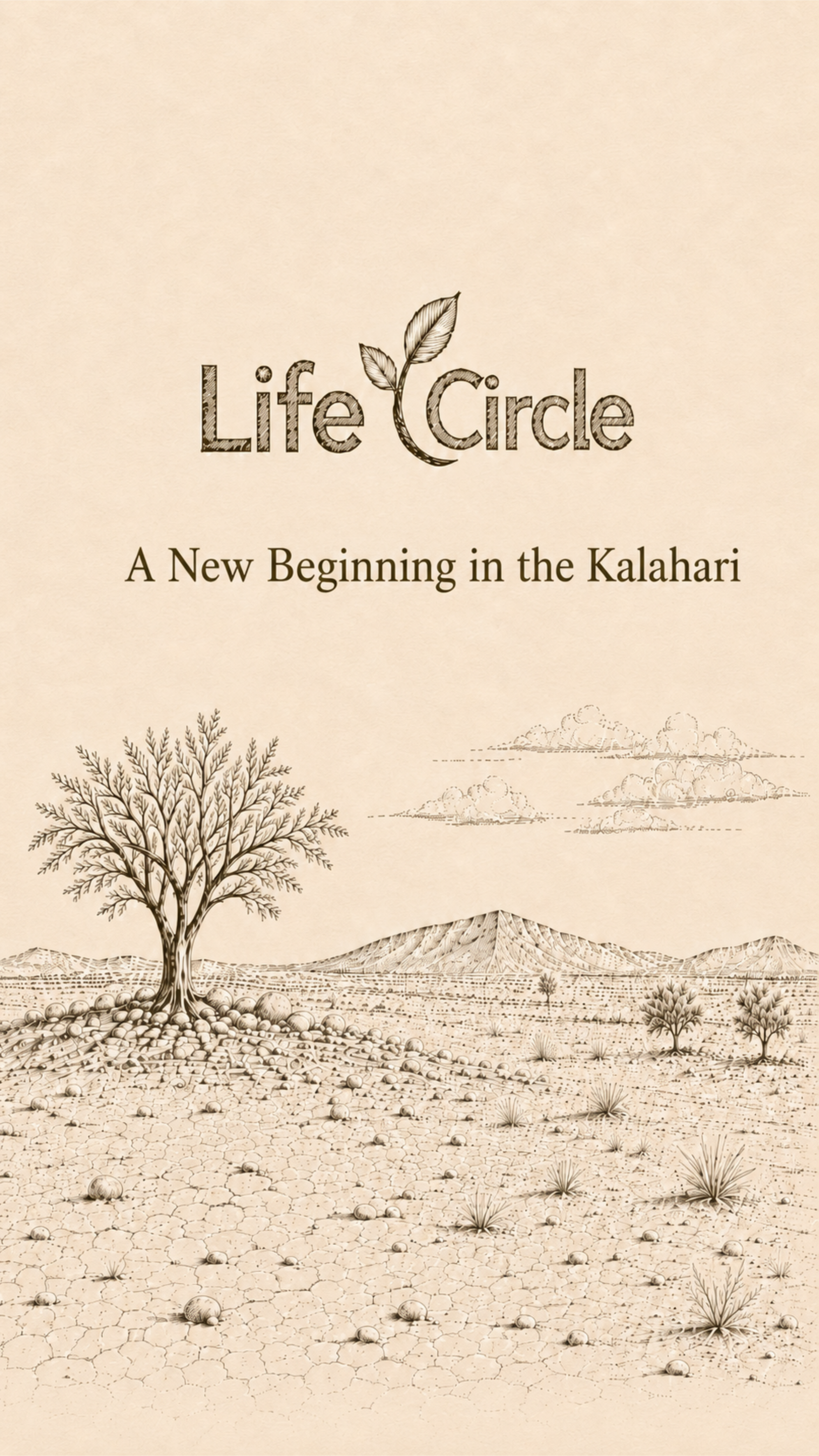Illustrated Kalahari landscape — a beginning in the Kalahari